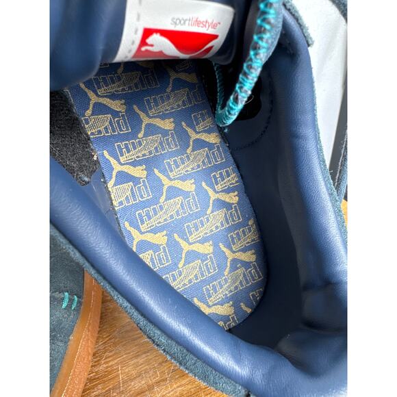 Puma Suede Crafted Pack Size 7 Mens Blue Shoes 356172 Gum Soles Classic Sneakers - Picture 11 of 11